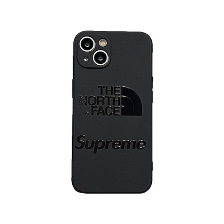 the north face風 iphone 15ケース ソフトゴーム