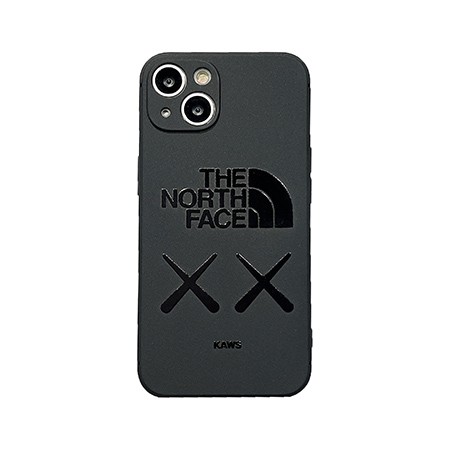 the north face風 iphone 15ケース ソフトゴーム