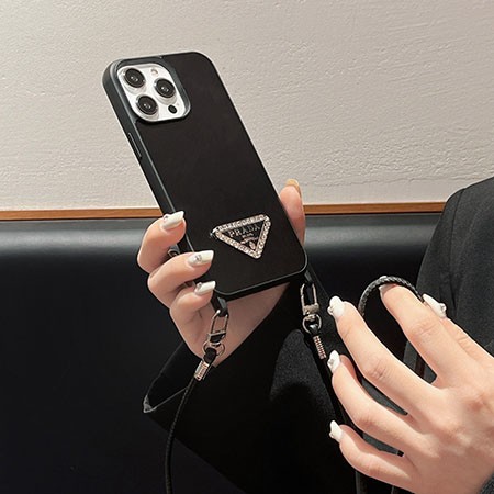 ハイブランド 携帯ケース アイフォン15プロ prada風 小銭入れ