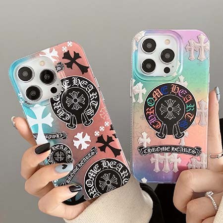 男性 ブランド クロームハーツ風 アイフォーン15 ultra スマホケース 
