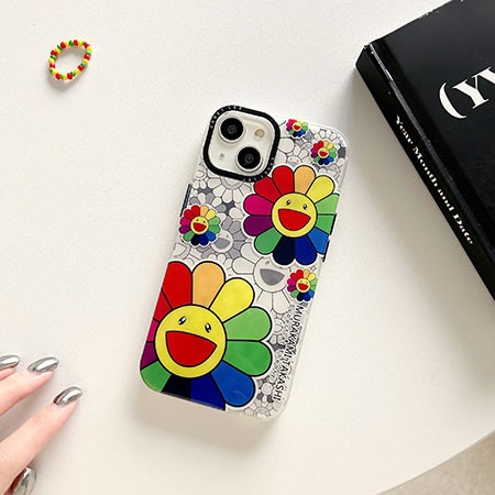 アイホン 14pro max カイカイキキ murakami sunflower ケース  可愛い