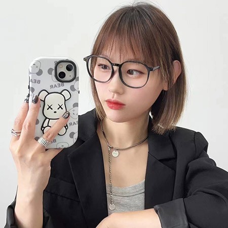 bearbrick風 iphone14プラス 携帯ケース