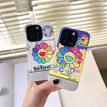 新登場 ハイブランド ケース アイフォン 15プロ max murakami sunflower カイカイキキ 