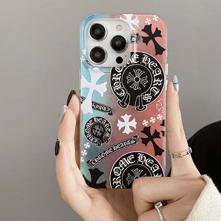 男性 ブランド クロームハーツ風 アイフォーン15 ultra スマホケース 