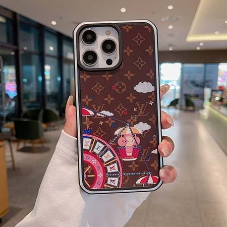 迷彩グリーン ブランド vuitton風 アイホン 14pro ケース 