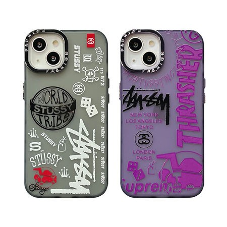 ブランドロゴ アイフォーン 16plus ケース stussy ステューシー