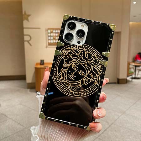チェック柄 iphone15 ヴェルサーチ ケース 