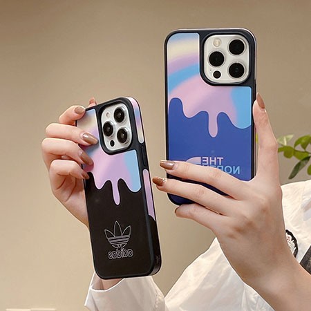 ハイブランド 携帯ケース アイホン 15plus adidas風 