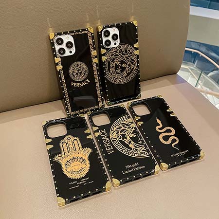 チェック柄 iphone15 ヴェルサーチ ケース 