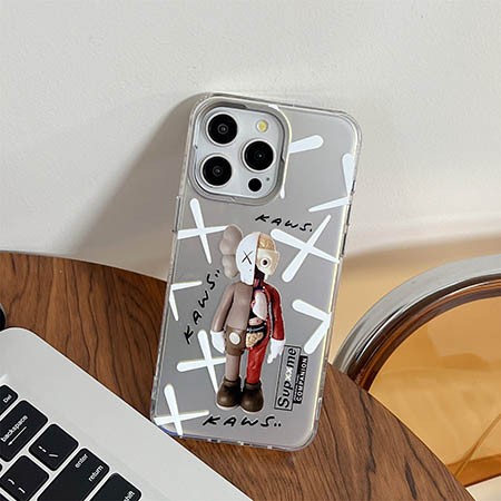 ハイブランド スマホケース iphone15プラス kaws風 
