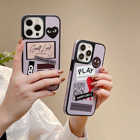 シリコン ハイブランド comme des garçons風 アイホン15plus 携帯ケース 