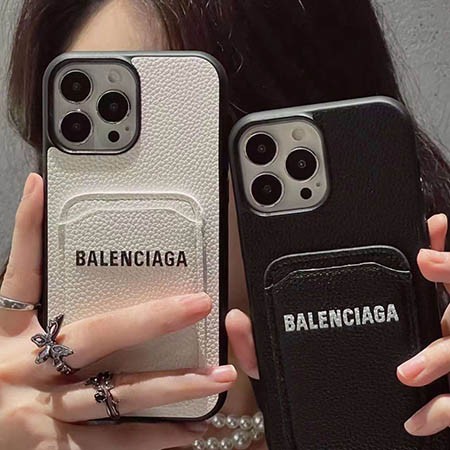 ハイブランド balenciaga風 アイホン12 ケース  マゼンタ