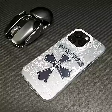 貝殻紋 chrome hearts スマホケース iphone 15pro 