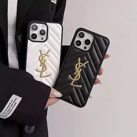 ysl イヴサンローラン アイフォン 16スマホケース メタルロゴ