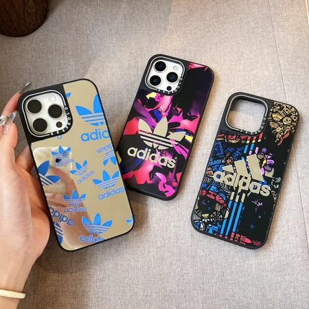 iphone17ブランド スマホケース iphoneiphone17 アディダス風  ひし形