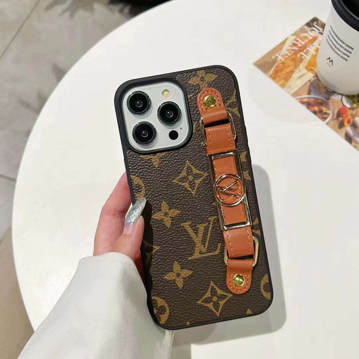 LV 手首バンド付きのiPhone15ケース