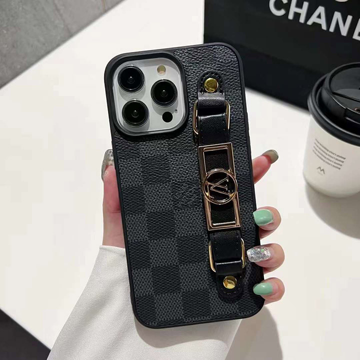 LV 手首バンド付きのiPhone15ケース