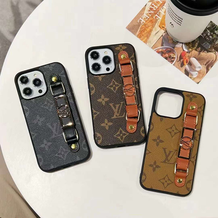 LV 手首バンド付きのiPhone15ケース