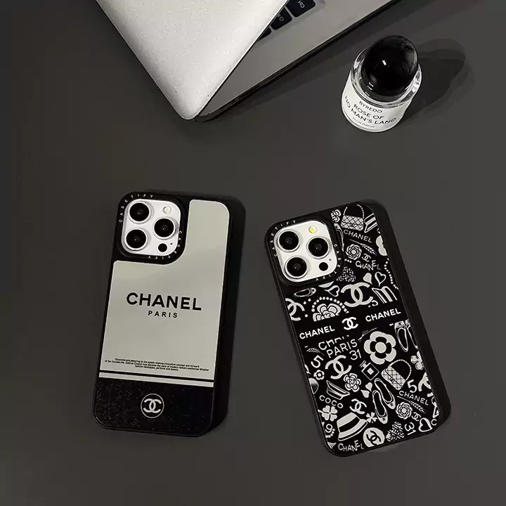 chanel風 iphone 16ケース 鏡付き