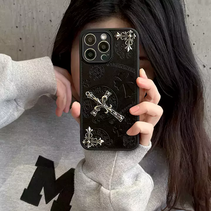 レリーフ chrome hearts iphone 16 pro max スマホケース