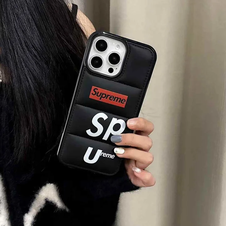 supreme風 黒 ギャラクシー s24 スマホケース